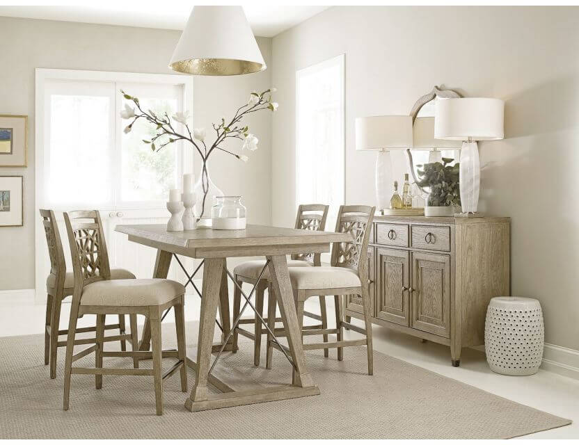 AMERICAN DREW VISTA CLAYTON COUNTER HEIGHT TRESTLE TABLE 803-700R
