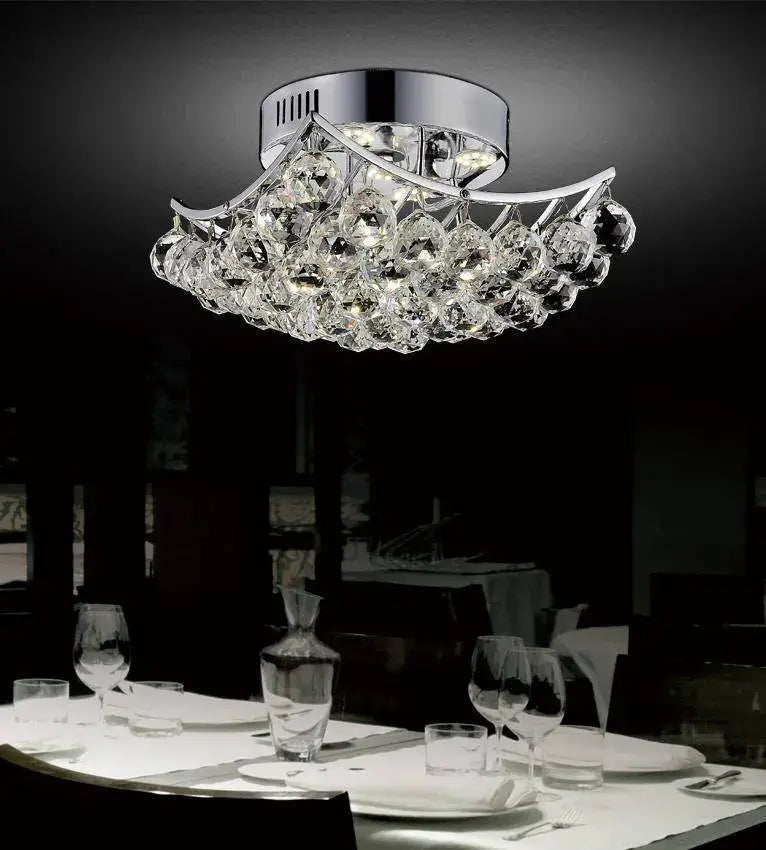 CWI LIGHTING QUEEN 4-LIGHT FLUSH MOUNT 8038C14C-S