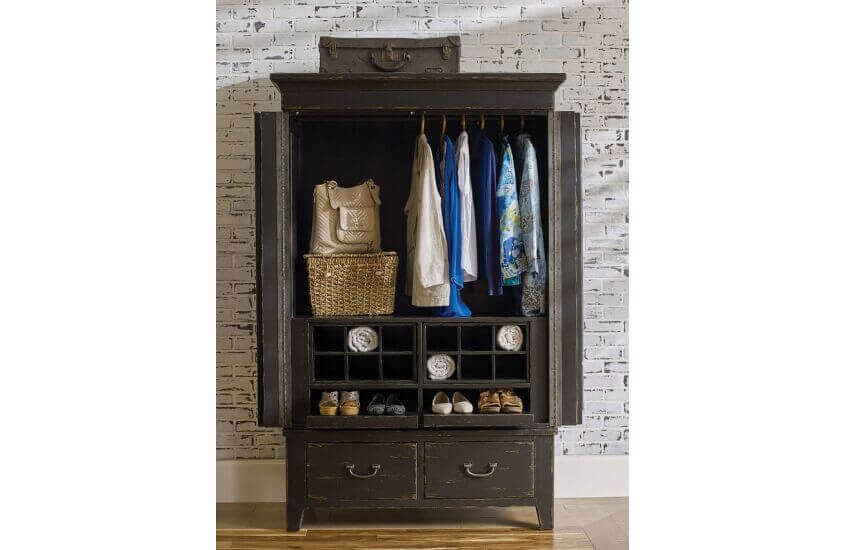 KINCAID MILL HOUSE  SIMMONS ARMOIRE - ANVIL FINISH 860-270AP