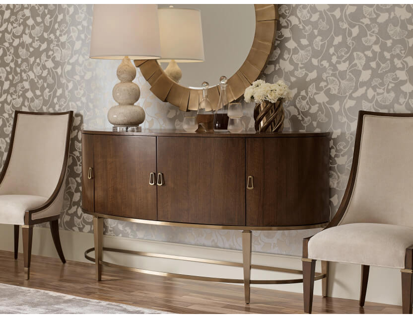 AMERICAN DREW VANTAGE GARDNER DEMILUNE SIDEBOARD 929-850