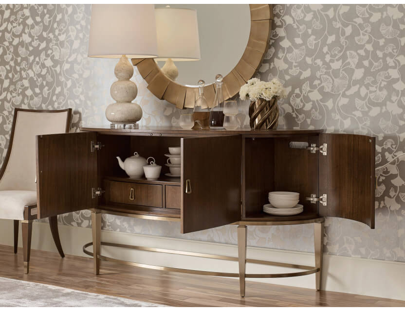 AMERICAN DREW VANTAGE GARDNER DEMILUNE SIDEBOARD 929-850