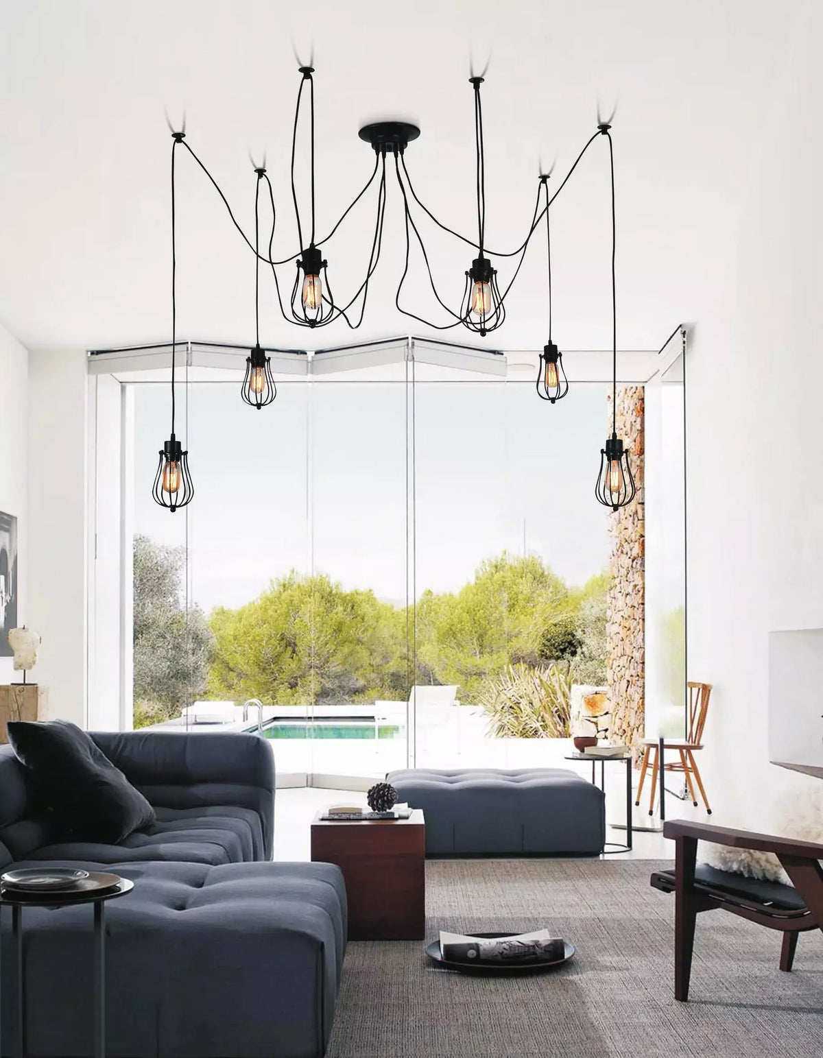 CWI LIGHTING TOMASO 6-LIGHT CHANDELIER 9610P28-6-101