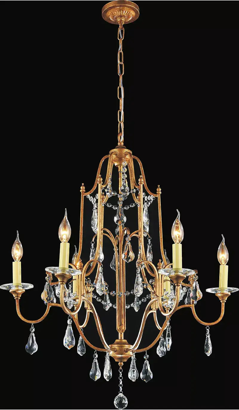CWI LIGHTING ELECTRA 6-LIGHT CHANDELIER 9836P28-6-125