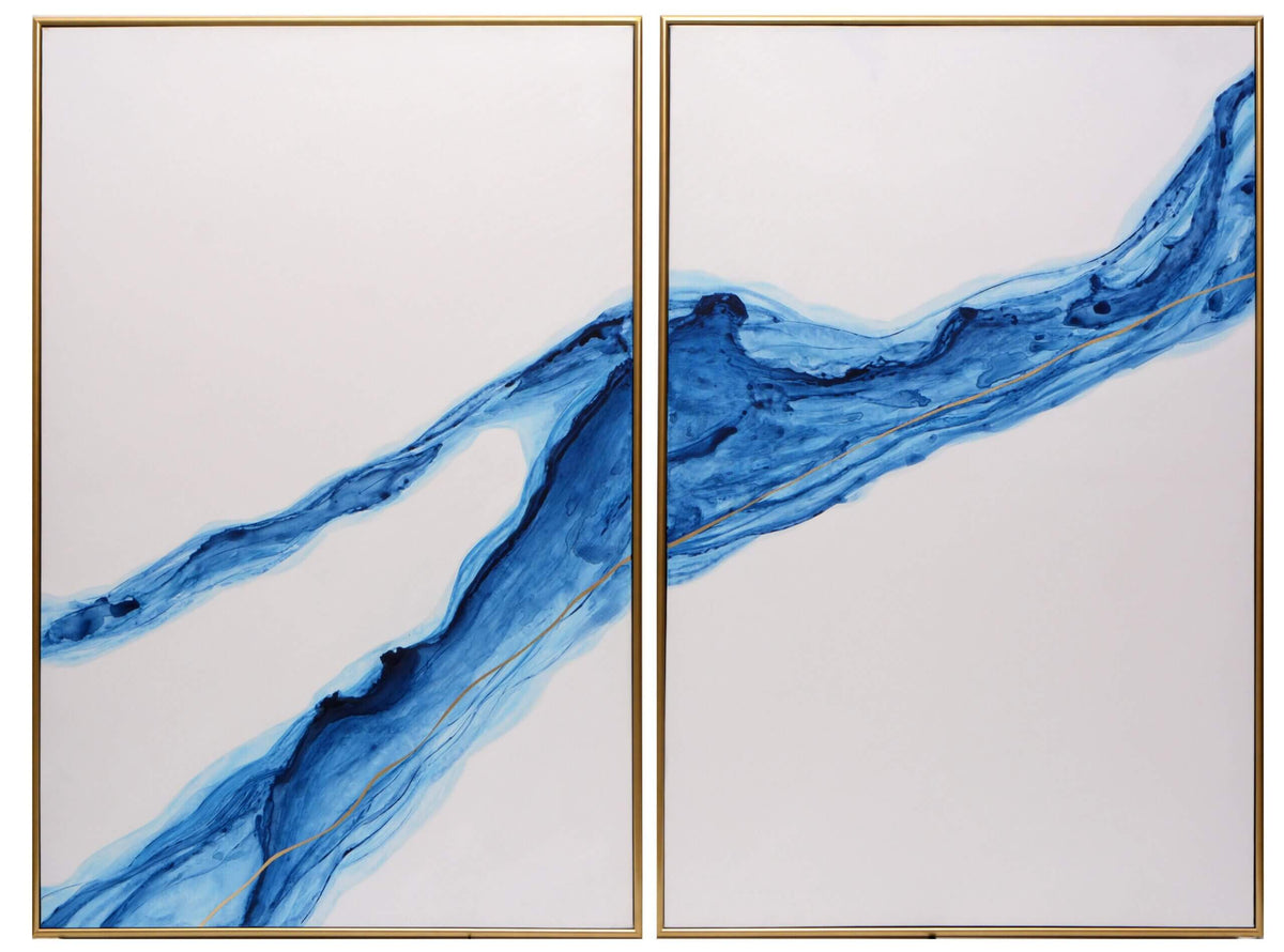 SUNPAN Fluidity (set Of 2) Gold Floater Frame A0211