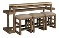 HAMMARY NASH COUNTER CONSOLE W/3 STOOLS 208-587