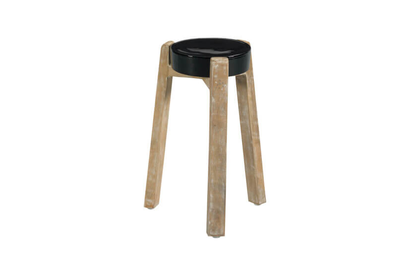 HAMMARY DARK CAST GLASS ACCENT TABLE 090-1202