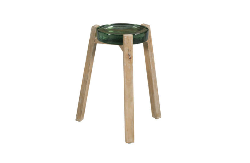 HAMMARY LIGHT CAST GLASS ACCENT TABLE 090-1203