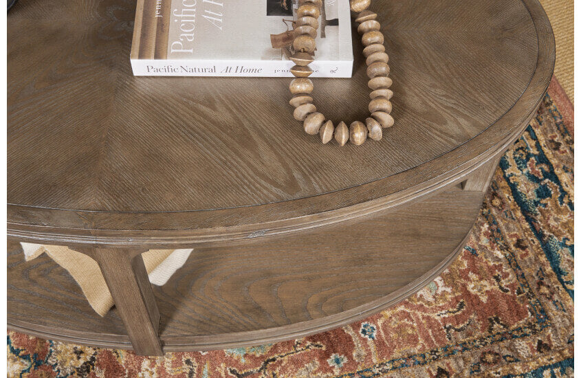 HAMMARY MARSHAM-HAMILTON OVAL COFFEE TABLE ON CASTERS 371-912
