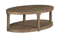 HAMMARY MARSHAM-HAMILTON OVAL COFFEE TABLE ON CASTERS 371-912