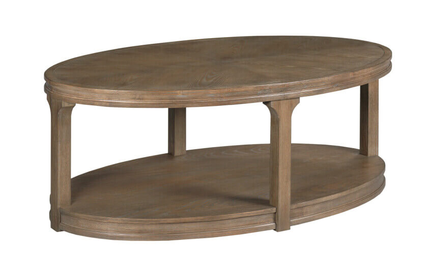 HAMMARY MARSHAM-HAMILTON OVAL COFFEE TABLE ON CASTERS 371-912