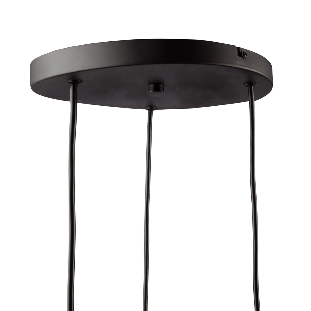 ARTCRAFT CONIC 3 LIGHT PENDANT BLACK AC11163BK