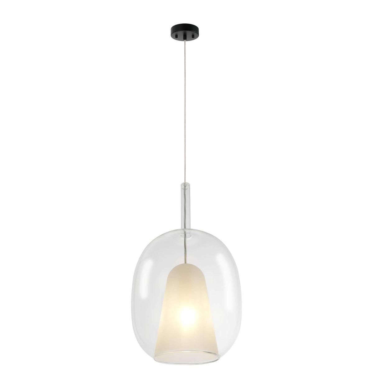 ARTCRAFT DUSK PENDANT CLEAR GLASS AC11219CL