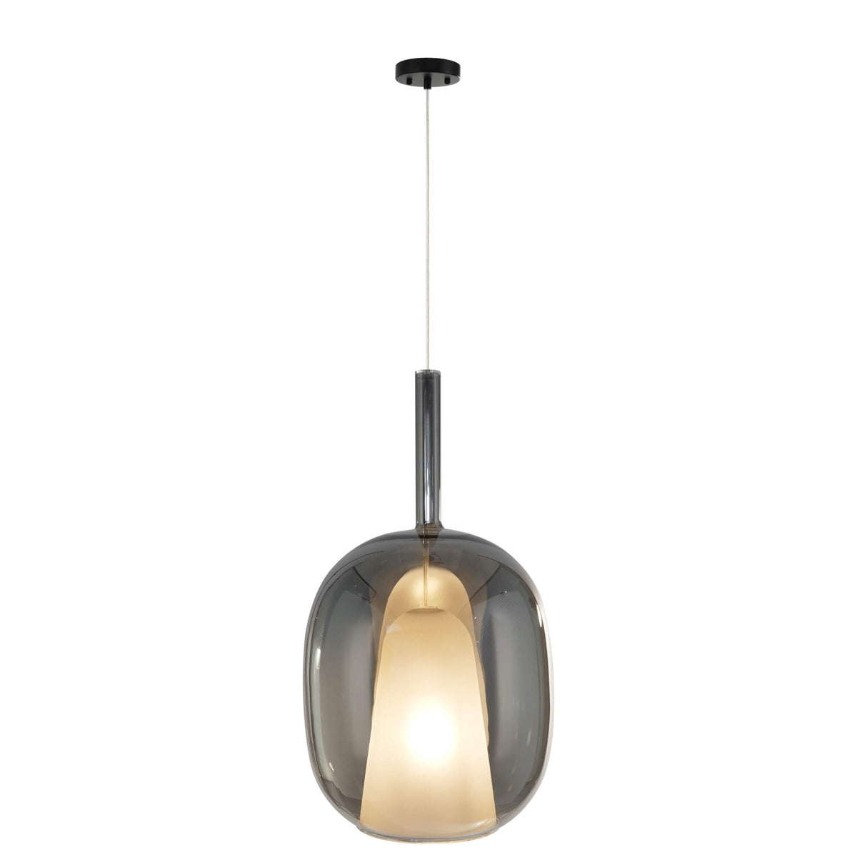 ARTCRAFT DUSK PENDANT SMOKE GLASS AC11219SM