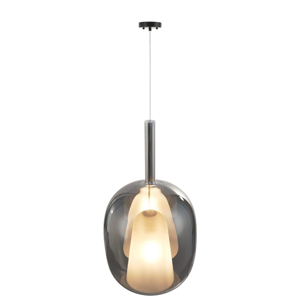 ARTCRAFT DUSK PENDANT SMOKE GLASS AC11219SM