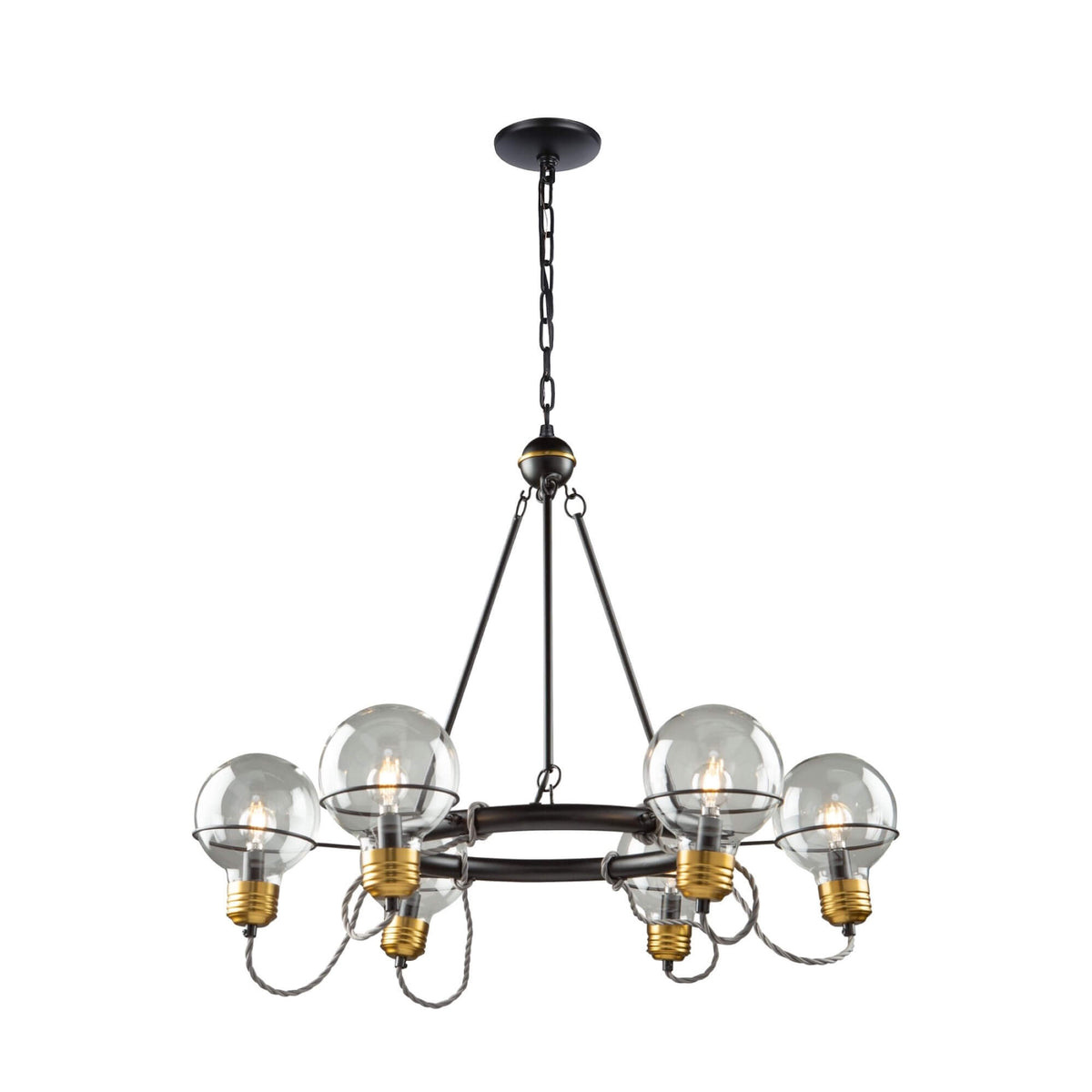 ARTCRAFT MARTINA 6 LIGHT CHANDELIER AC11727BK