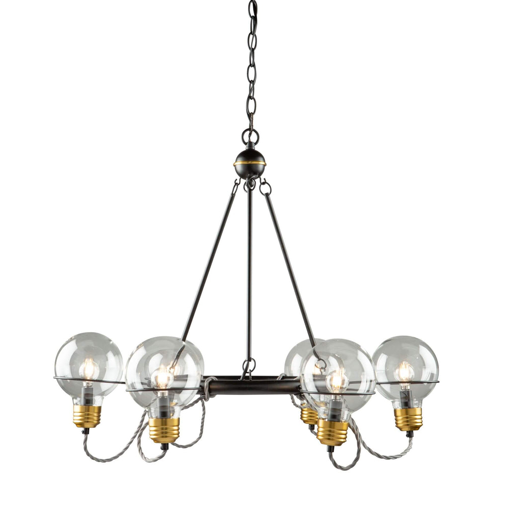 ARTCRAFT MARTINA 6 LIGHT CHANDELIER AC11727BK