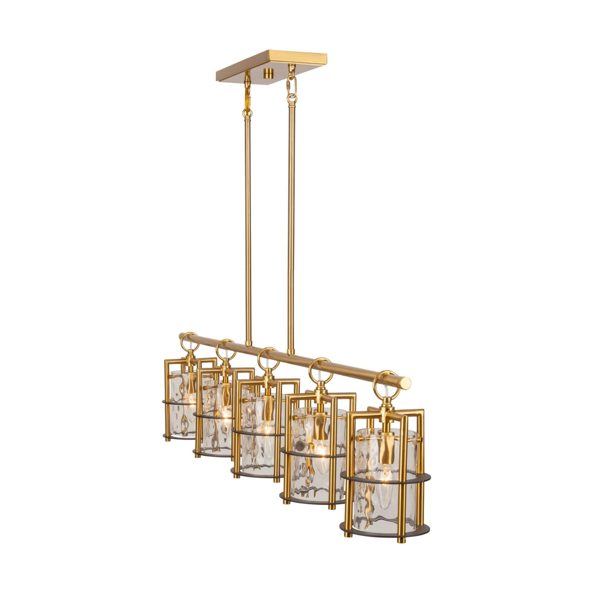 ARTCRAFT BURFORD 5-LIGHT LINEAR ISLAND AC11815BB