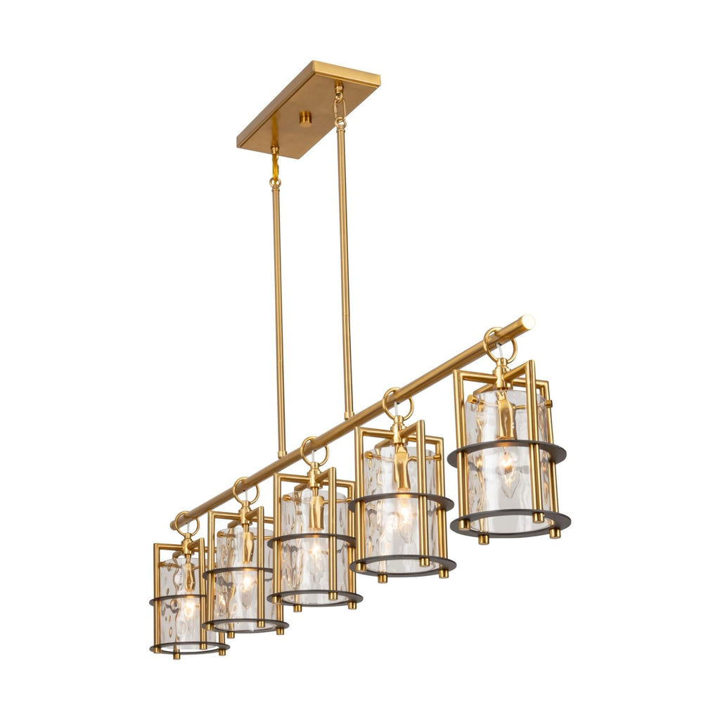 ARTCRAFT BURFORD 5-LIGHT LINEAR ISLAND AC11815BB