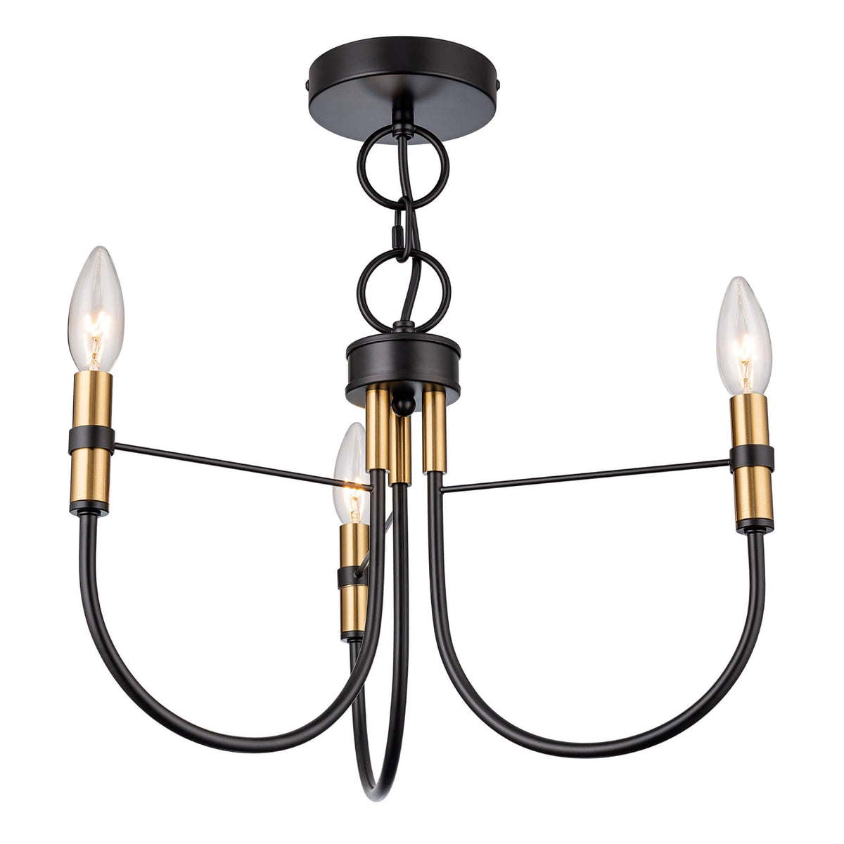 ARTCRAFT FOUNDRY SEMI-FLUSH MOUNT BRASS AC12223BB