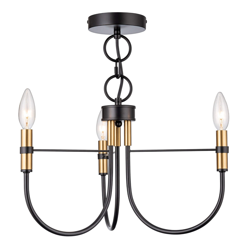ARTCRAFT FOUNDRY SEMI-FLUSH MOUNT BRASS AC12223BB
