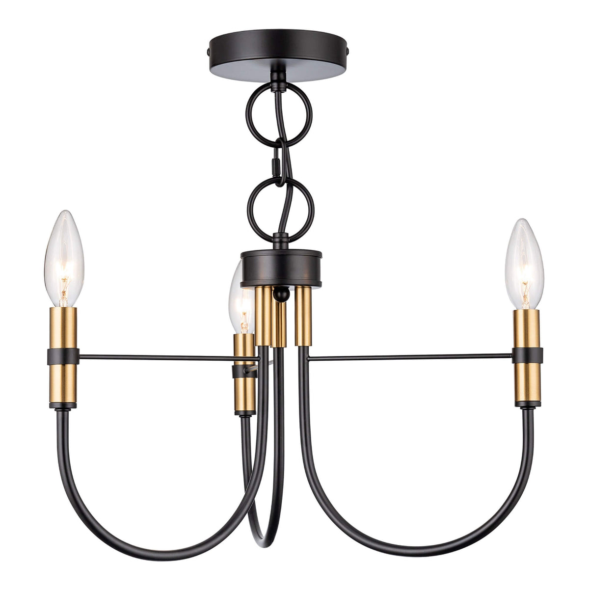 ARTCRAFT FOUNDRY SEMI-FLUSH MOUNT BRASS AC12223BB