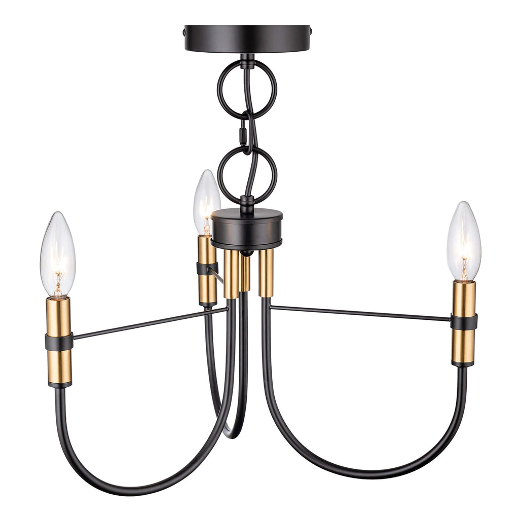 ARTCRAFT FOUNDRY SEMI-FLUSH MOUNT BRASS AC12223BB