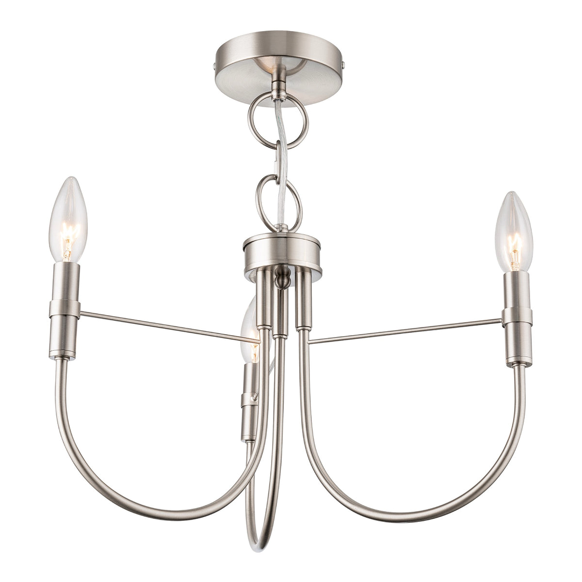 ARTCRAFT FOUNDRY SEMI-FLUSH MOUNT NICKEL AC12223BN