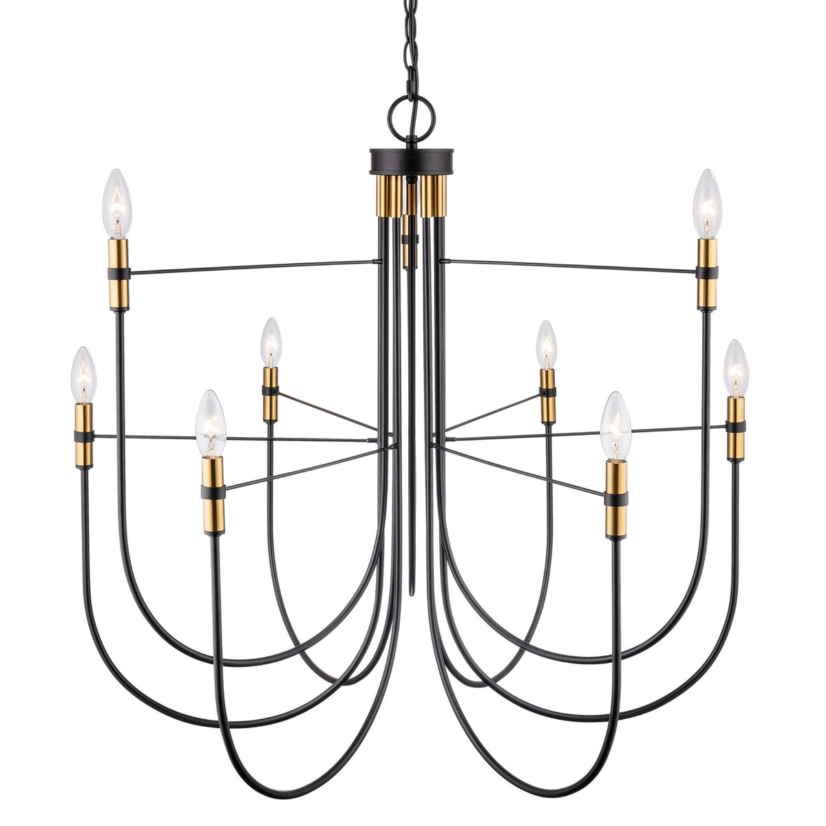 ARTCRAFT FOUNDRY 9LT CHANDELIER BRASS AC12229BB