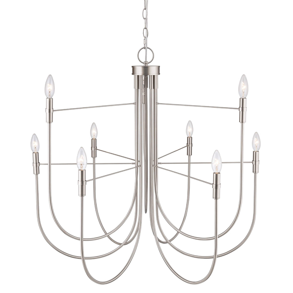 ARTCRAFT FOUNDRY 9LT CHANDELIER NICKEL AC12229BN
