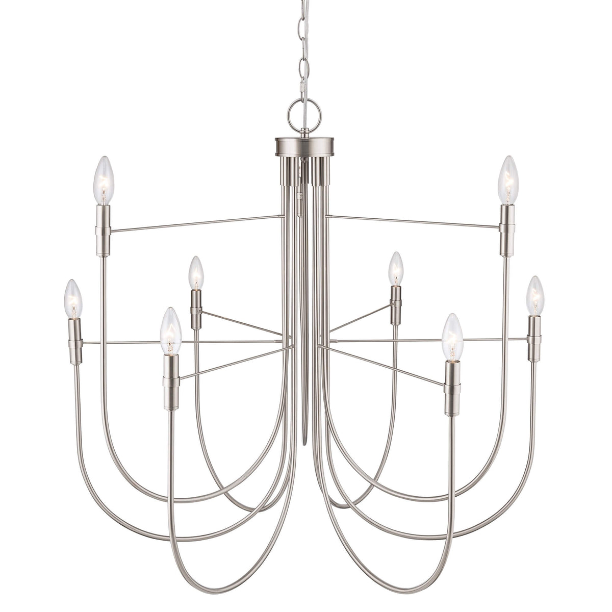 ARTCRAFT FOUNDRY 9LT CHANDELIER NICKEL AC12229BN