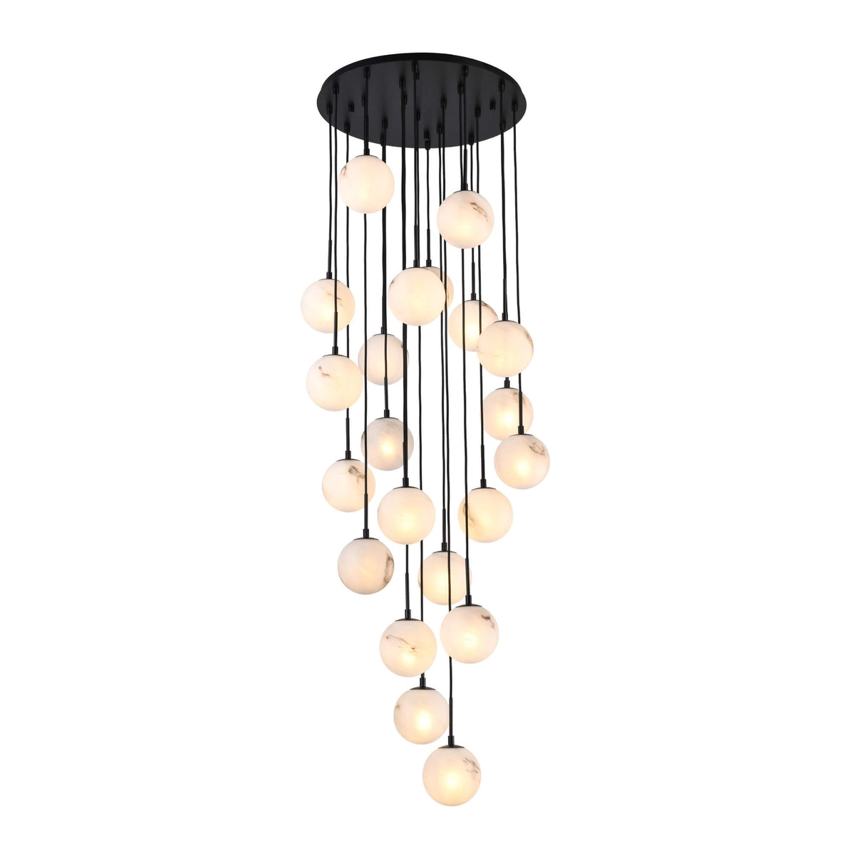 ARTCRAFT NIGHTFALL 21LT CHANDELIER AC12281BK