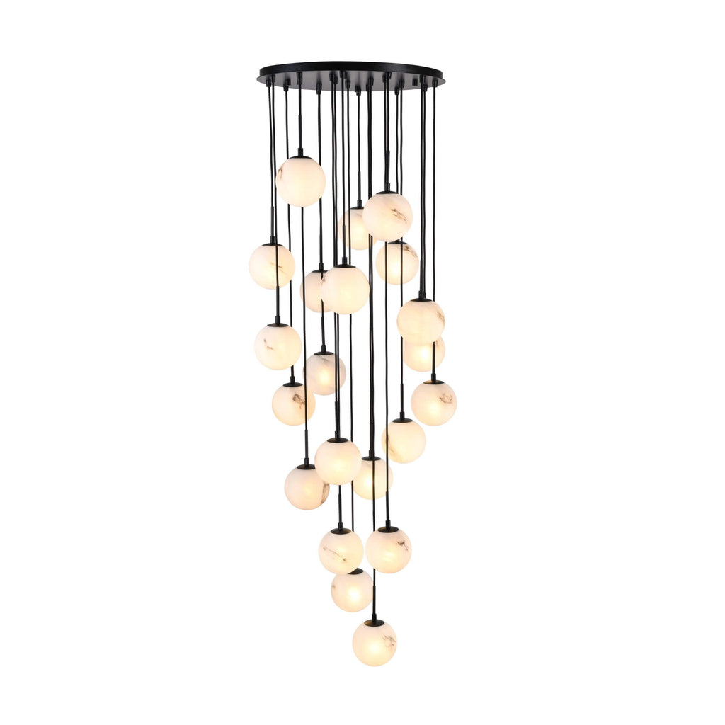 ARTCRAFT NIGHTFALL 21LT CHANDELIER AC12281BK