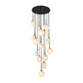 ARTCRAFT NIGHTFALL 15LT CHANDELIER AC12285BK