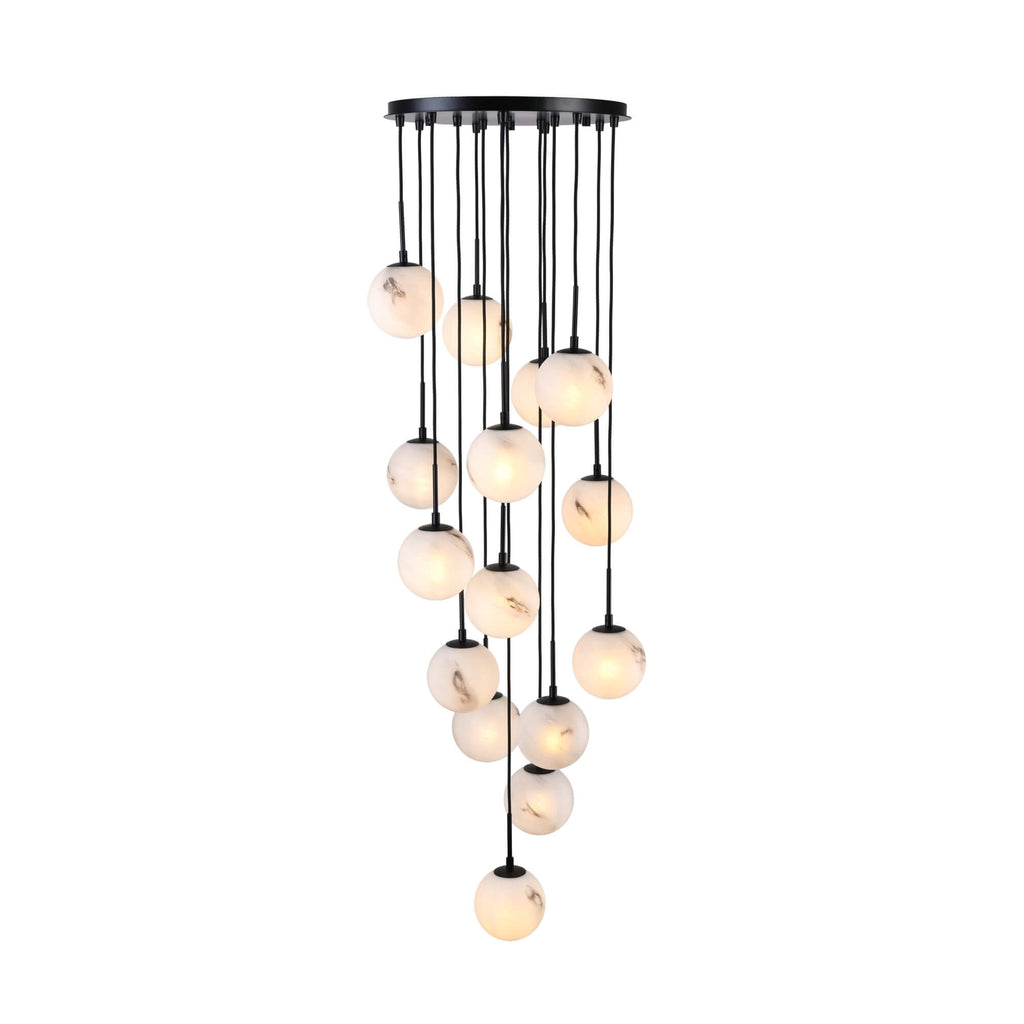 ARTCRAFT NIGHTFALL 15LT CHANDELIER AC12285BK