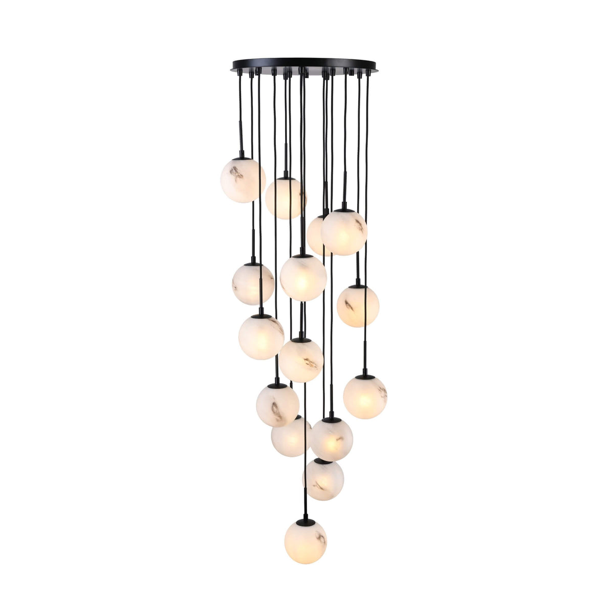 ARTCRAFT NIGHTFALL 15LT CHANDELIER AC12285BK