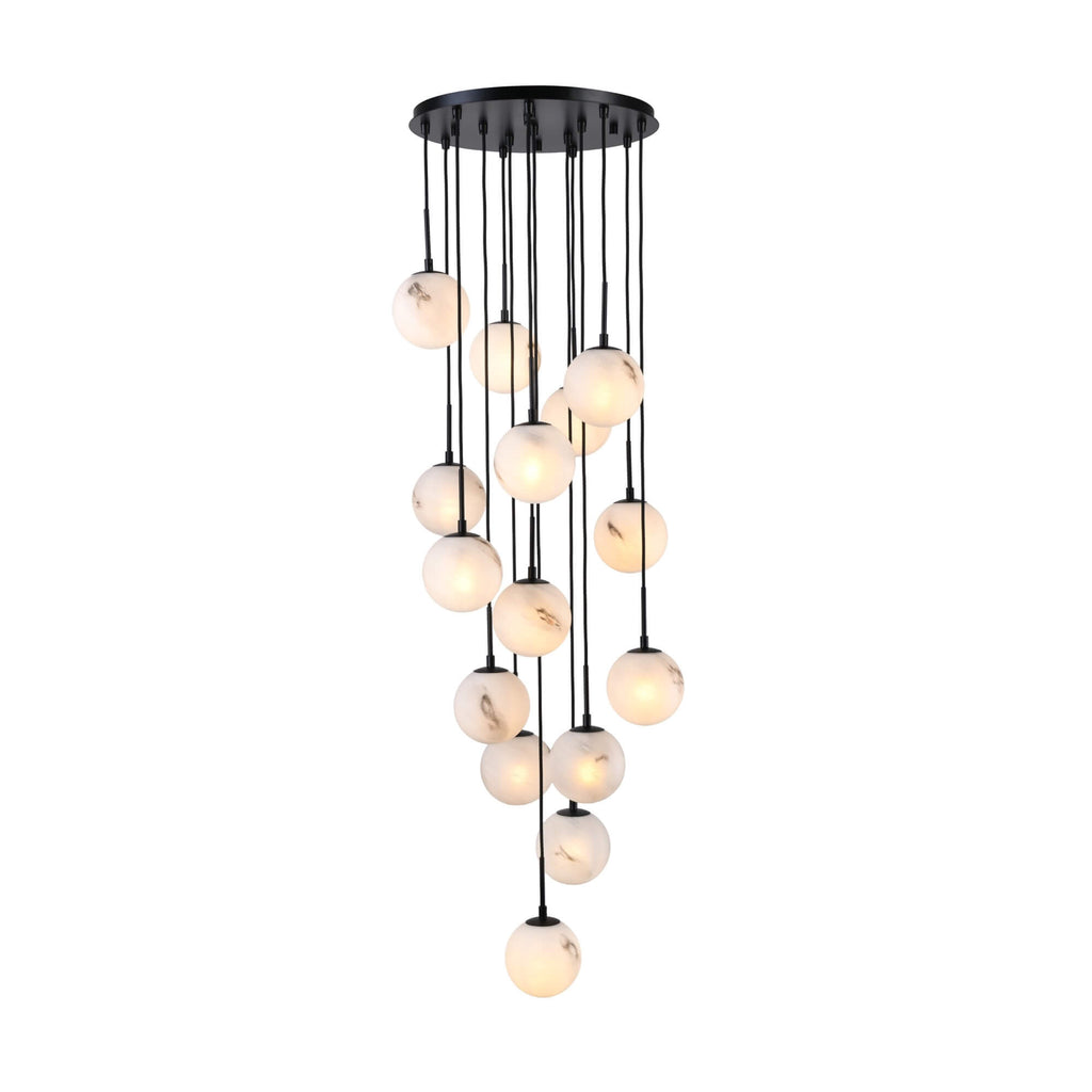 ARTCRAFT NIGHTFALL 15LT CHANDELIER AC12285BK