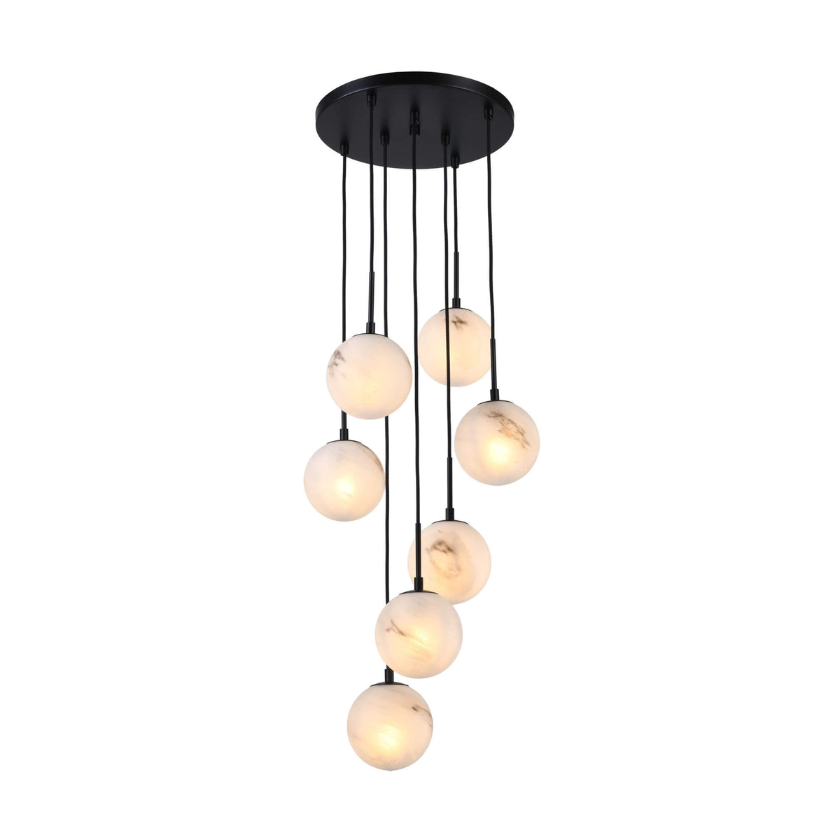ARTCRAFT NIGHTFALL 7LT CHANDELIER AC12287BK