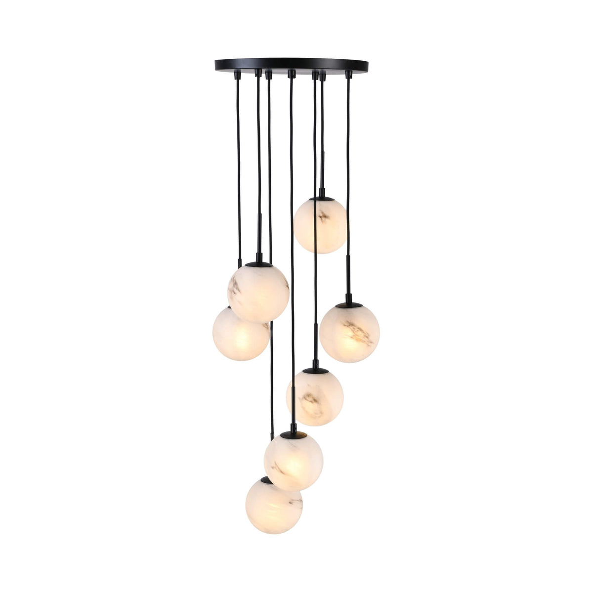 ARTCRAFT NIGHTFALL 7LT CHANDELIER AC12287BK