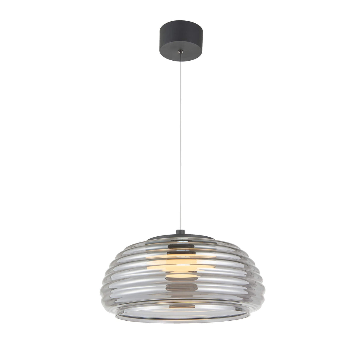 ARTCRAFT HAZE LED PENDANT 16" SMOKE AC5011SM