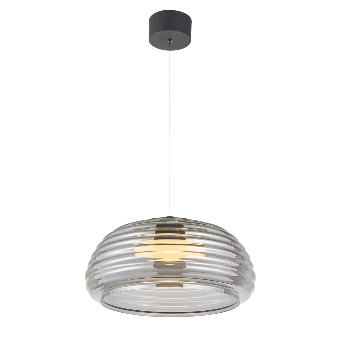 ARTCRAFT HAZE LED PENDANT 16" SMOKE AC5011SM