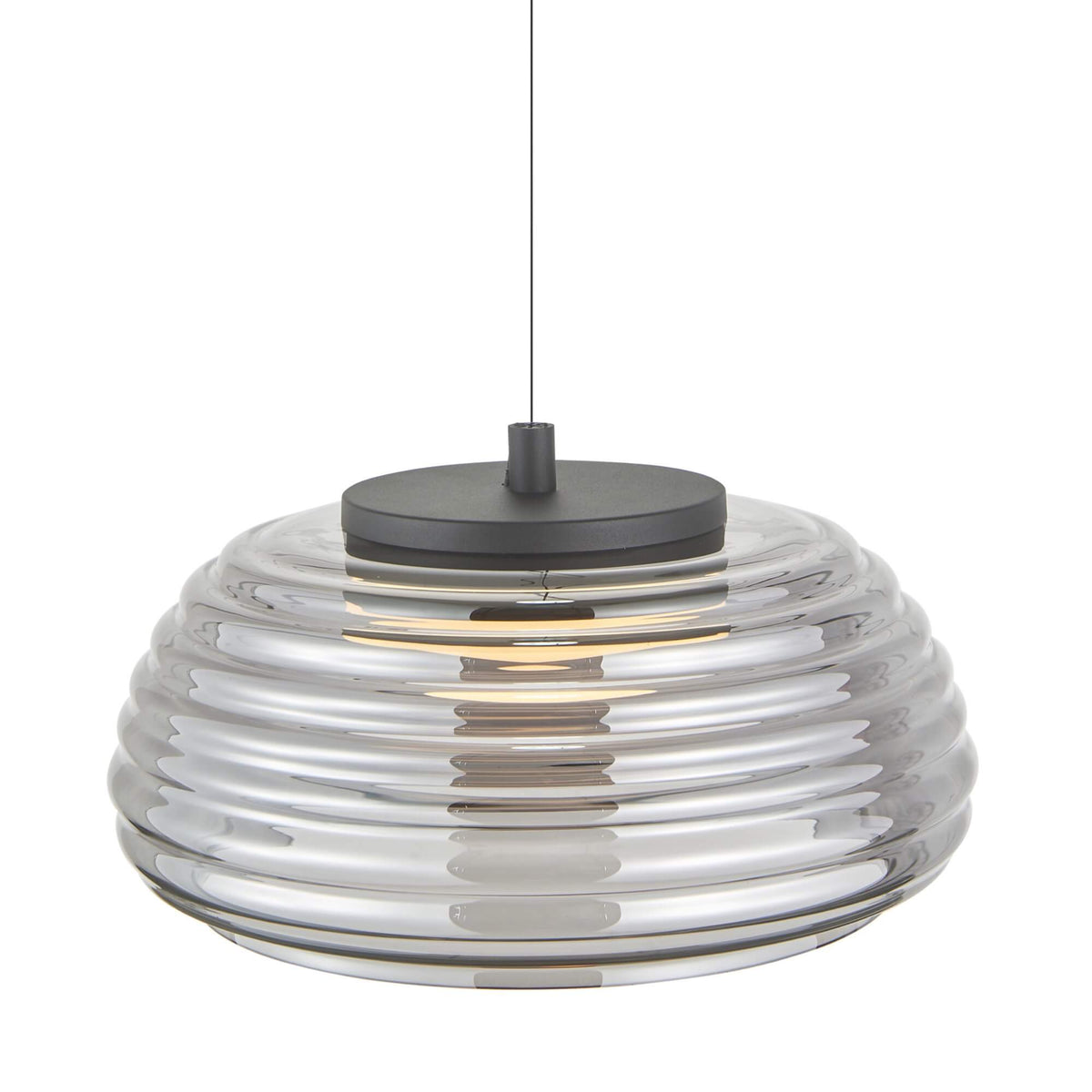 ARTCRAFT HAZE LED PENDANT 16" SMOKE AC5011SM