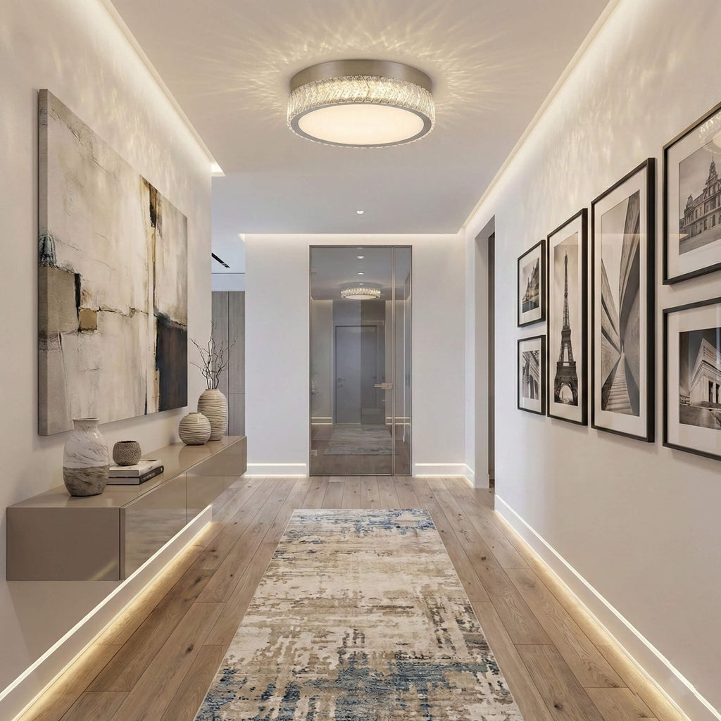 ARTCRAFT CHEVRON FLUSH MOUNT LED AC5057BN