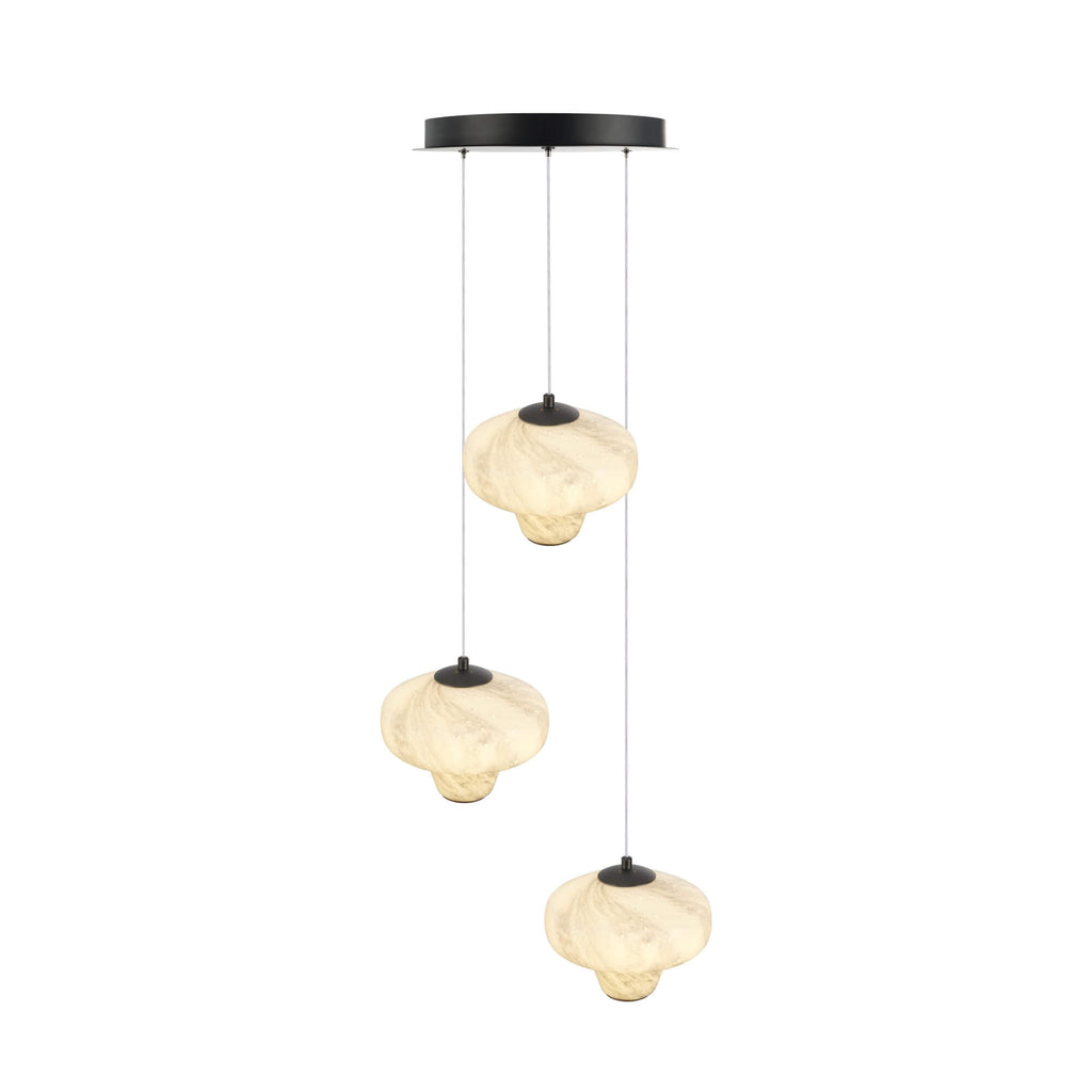 ARTCRAFT SOLARA 3 LT PENDANT LED AC5083GR