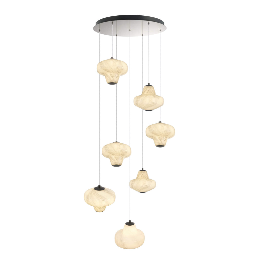 ARTCRAFT SOLARA 7 LT CHANDELIER LED AC5087GR