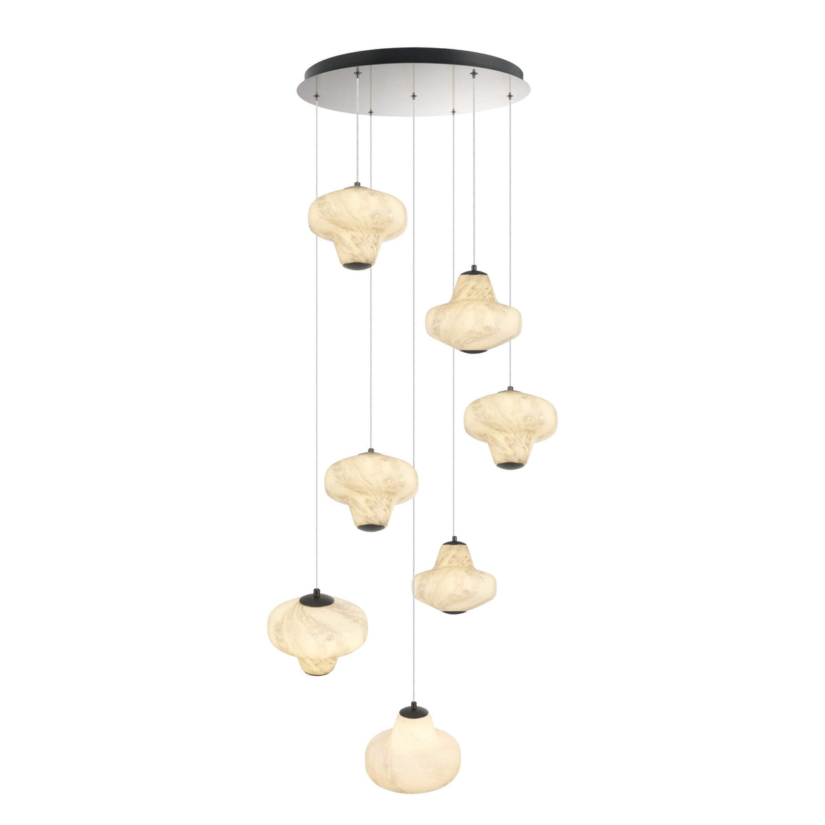 ARTCRAFT SOLARA 7 LT CHANDELIER LED AC5087GR