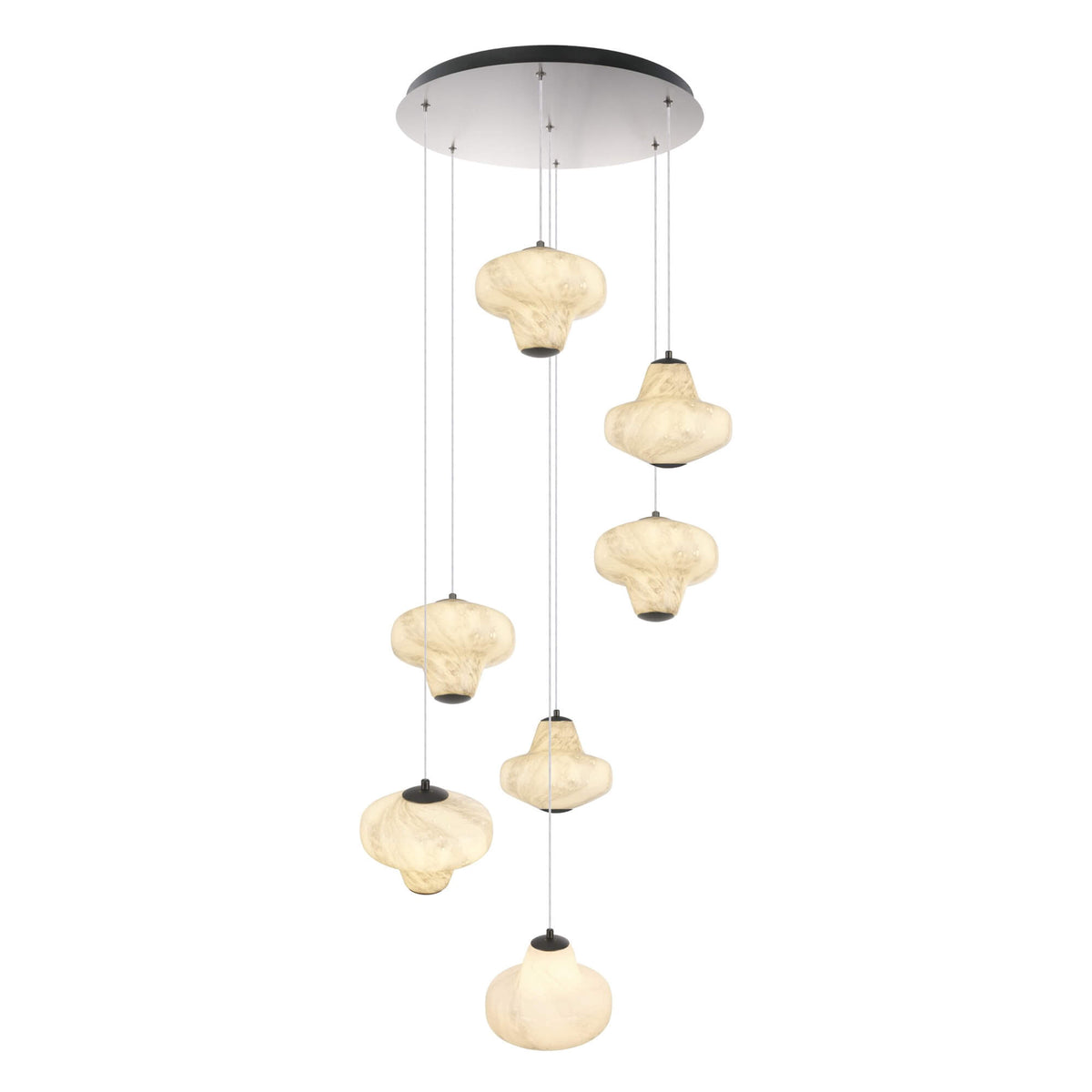 ARTCRAFT SOLARA 7 LT CHANDELIER LED AC5087GR