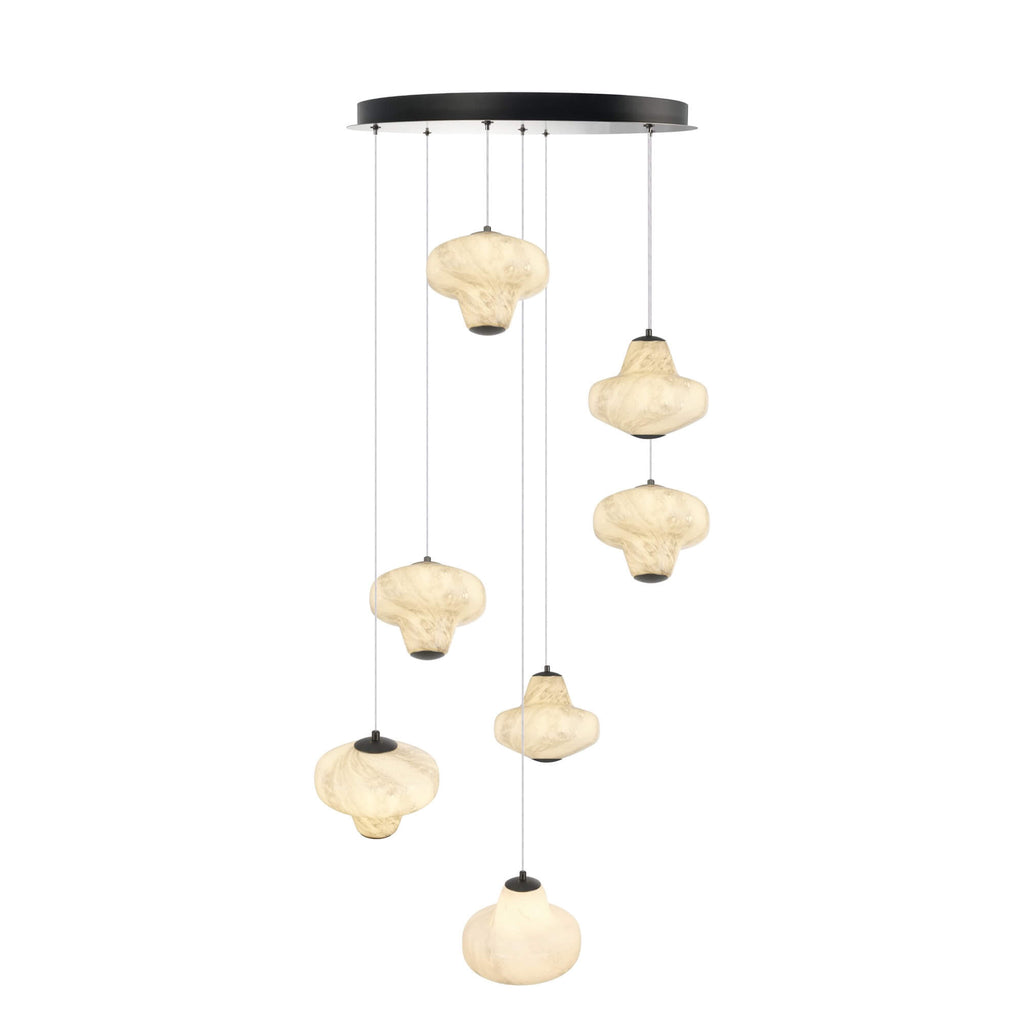 ARTCRAFT SOLARA 7 LT CHANDELIER LED AC5087GR