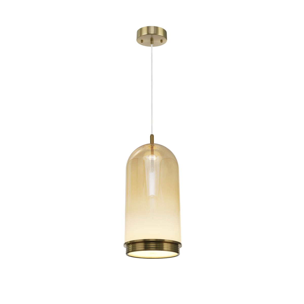 ARTCRAFT NEBULOSA 1 LT PENDANT AMBER AC6220AM