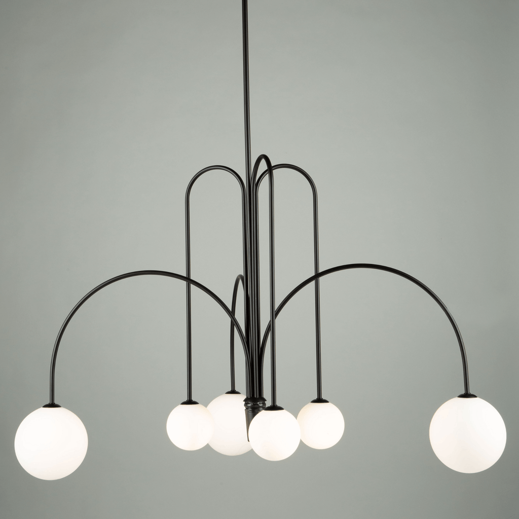 ARTCRAFT COMET  6 LIGHT CHANDELIER AC6656BK