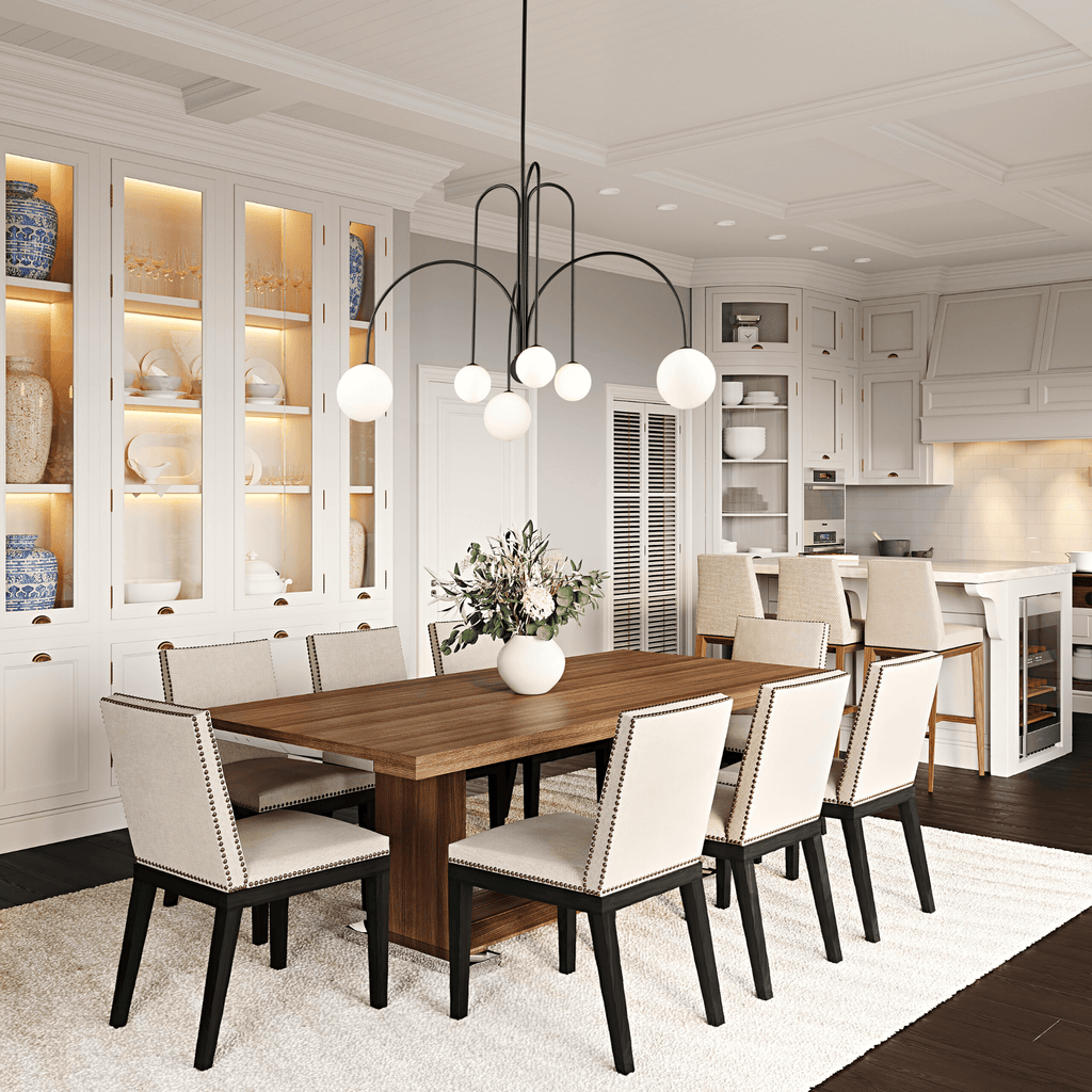 ARTCRAFT COMET  6 LIGHT CHANDELIER AC6656BK